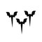 Glossy Acrylic Black Bat Cupcake Toppers – 12 Pack Halloween Dessert Decorations for Spooky Parties